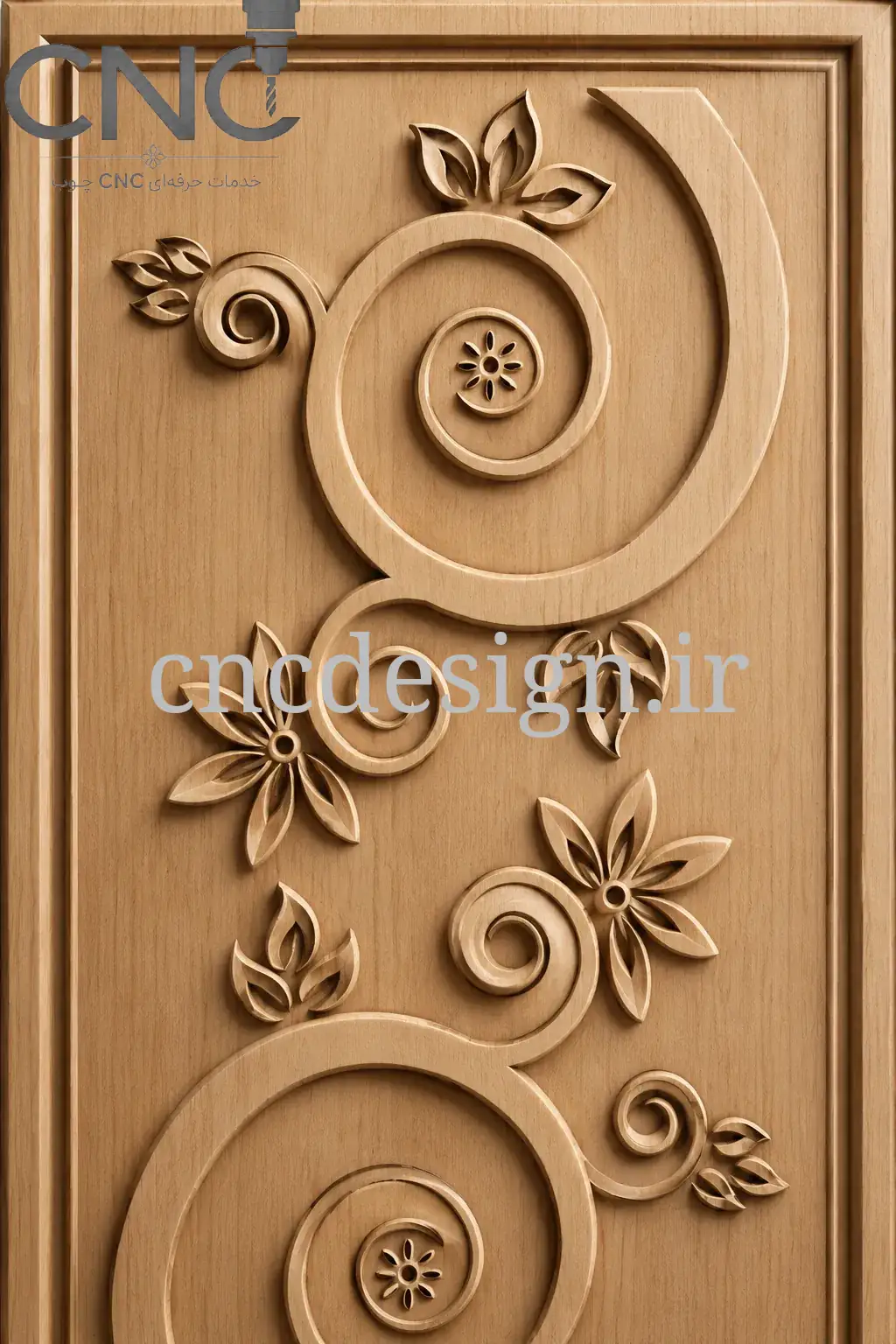  پنل برشی کلاسیک با طرح مارپیچ و گل (اسلیمی)