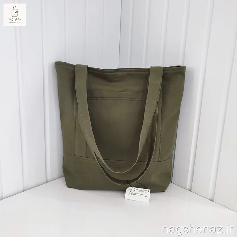 کیف دوشی کتان سایز بزرگ کد 04
